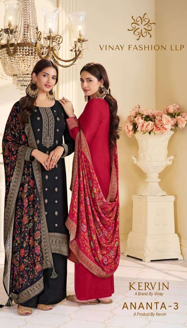 ananta vol-3 by vinay fashion 76651-76656 series pashmina jacquard salwar kameez wholesale price surat