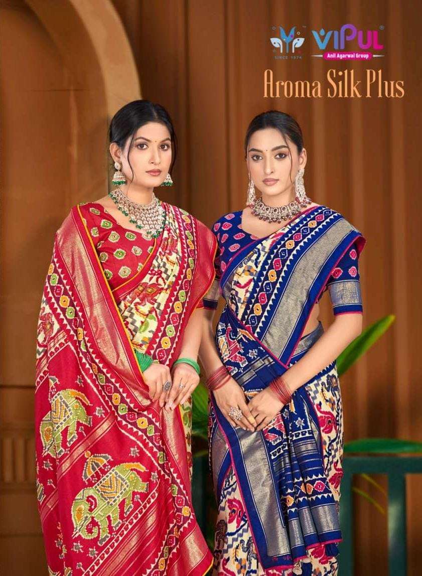 aroma silk by vipul dola silk designer party wear saree wholesale price surat