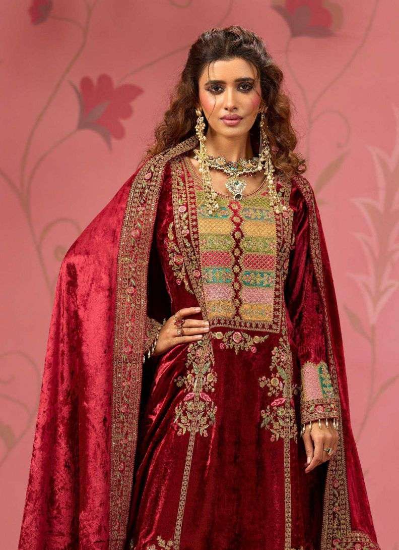 baccarat by ibiza lifestyle velvet with fancy embroidered designer salwar kameez wholesale price surat