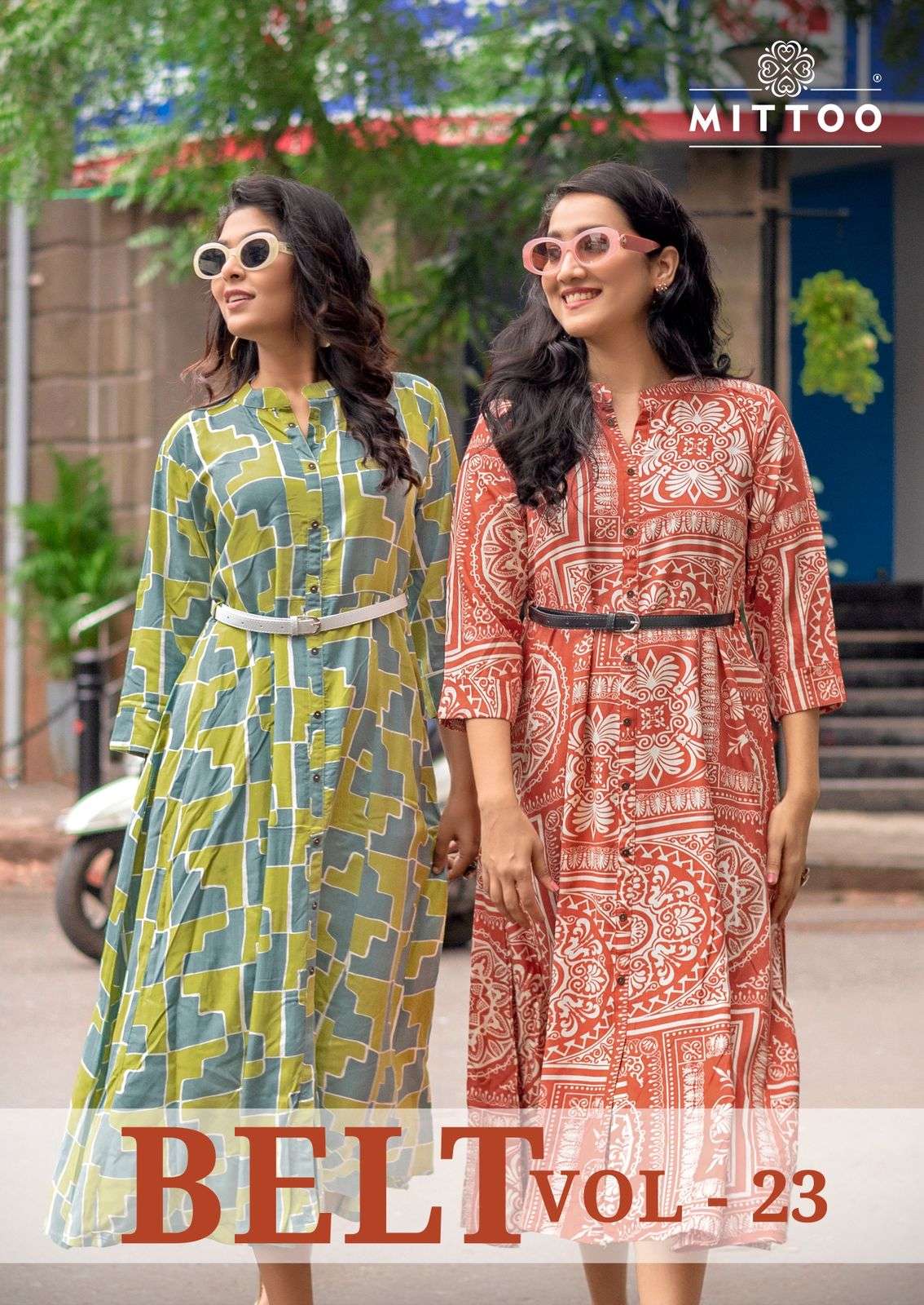 belt vol-23 by mittoo 1455-1460 series exclusive designer rayon readymade kurti wholesale price surat
