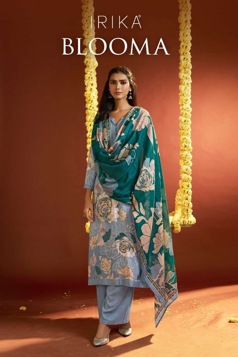blooma by irika 1001-1006 series digital printed viscose pashmina salwar kameez wholesale price surat