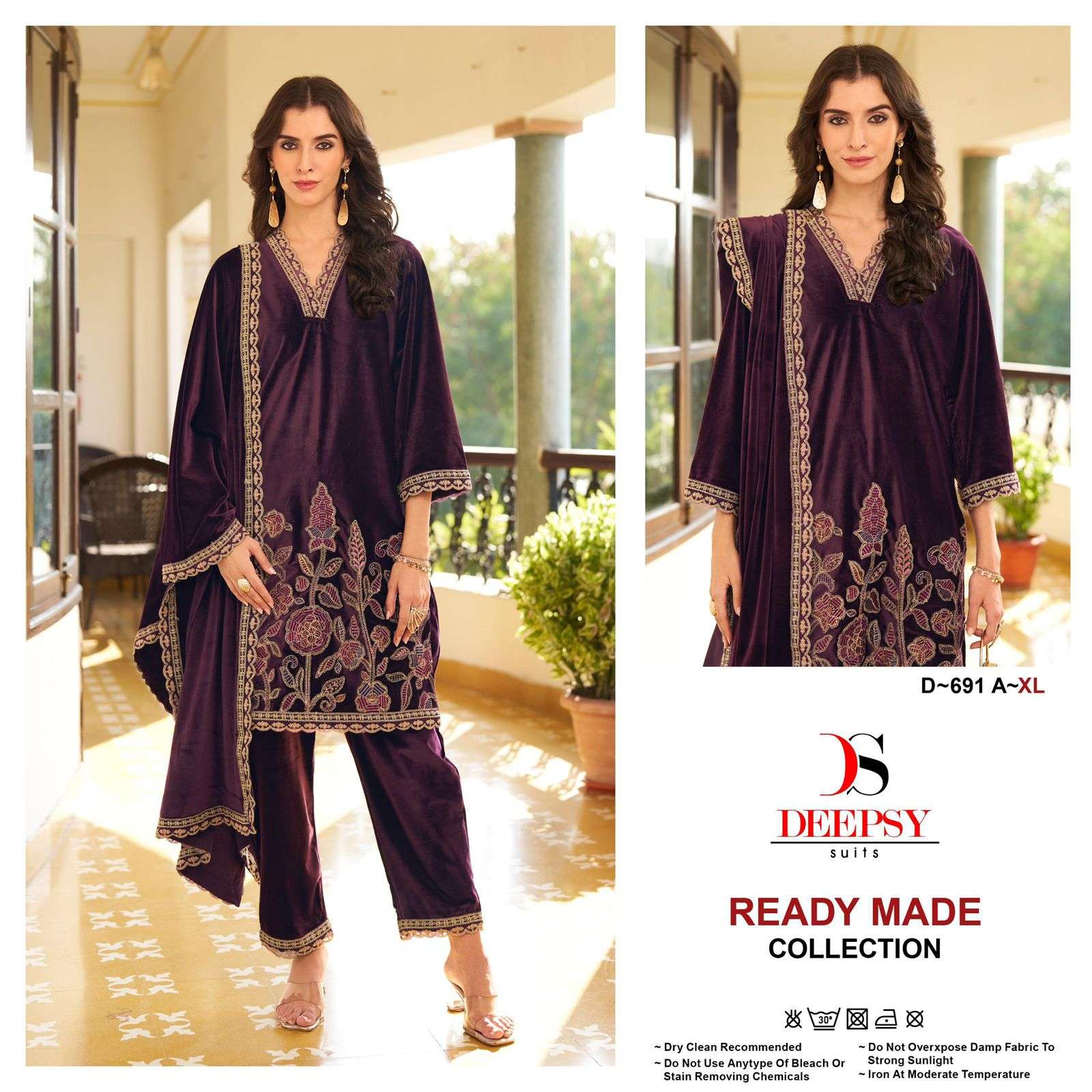 deepsy suits D-691 colours imported liberty velvet designer readymade salwar kameez wholesale price supplier in surat
