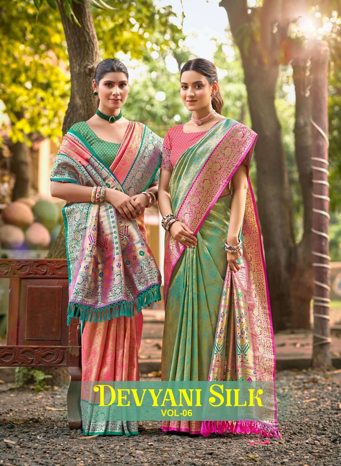 devyani silk vol-6 by bunawat party wear kanjivaram silk saree wholesale price surat