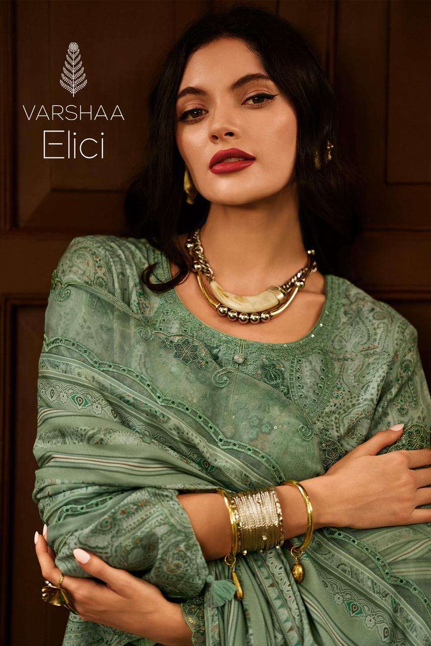flica by varsha viscose pashmina fancy embroidered salwar kameez wholesale price surat