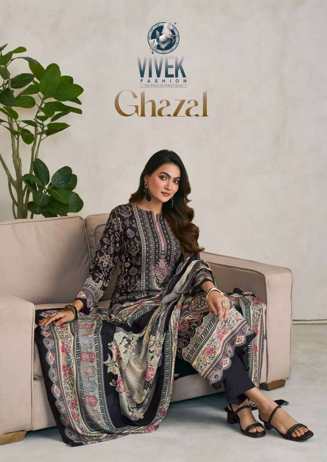 ghazal by vivek fashion 23601-23604 series viscose pashmina designer salwar kameez wholesale price surat