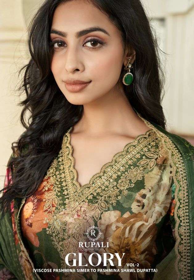 glory vol-2 by rupali fashion 9001-9004 series viscose pashmina salwar kameez wholesale price surat