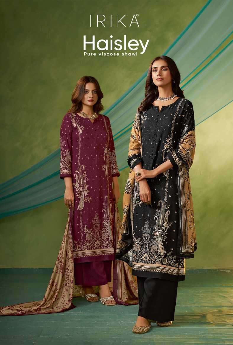 haisley by irika pashmina fancy digital printed salwar kameez wholesale price surat