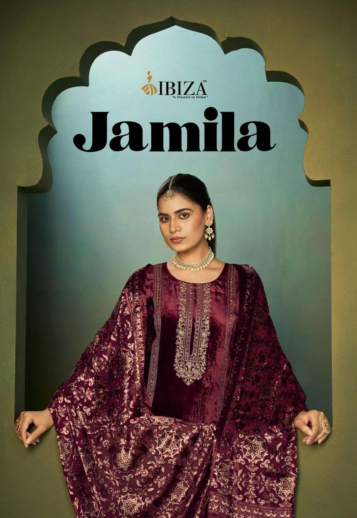 jamila by ibiza lifestyle 17751-17754 series fancy embroidered velvet salwar kameez wholesale price surat