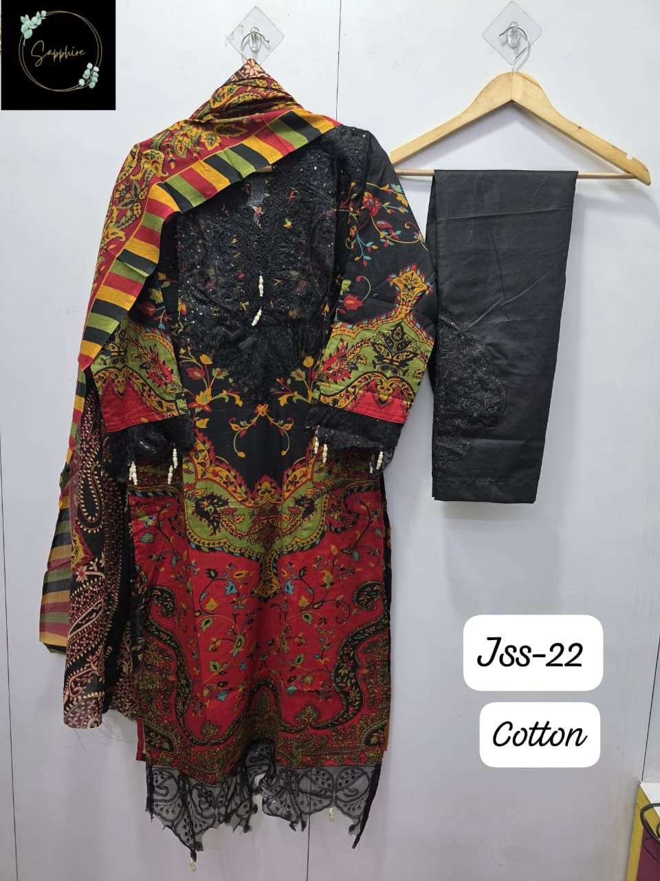 jazmin ss vol-22 by sapphire fancy patch work cotton readmade salwar kameez wholesale price surat