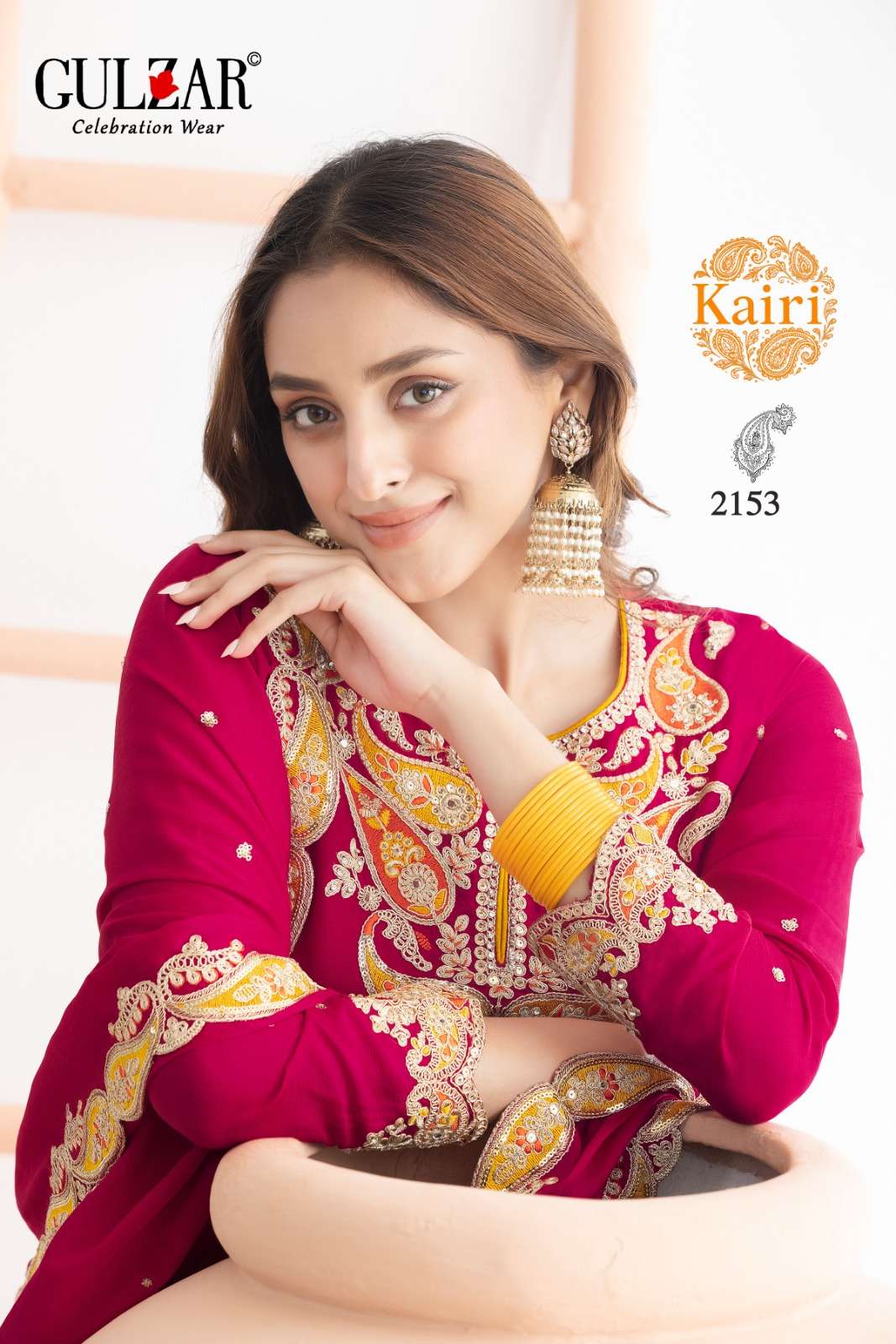 kairi by gulzar latest designer chinon fancy work readymade salwar kameez wholesale price surat