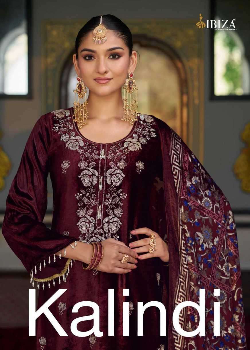 kalindi by ibiza lifestyle viscose velvet fancy designer salwar kameez wholesale price surat