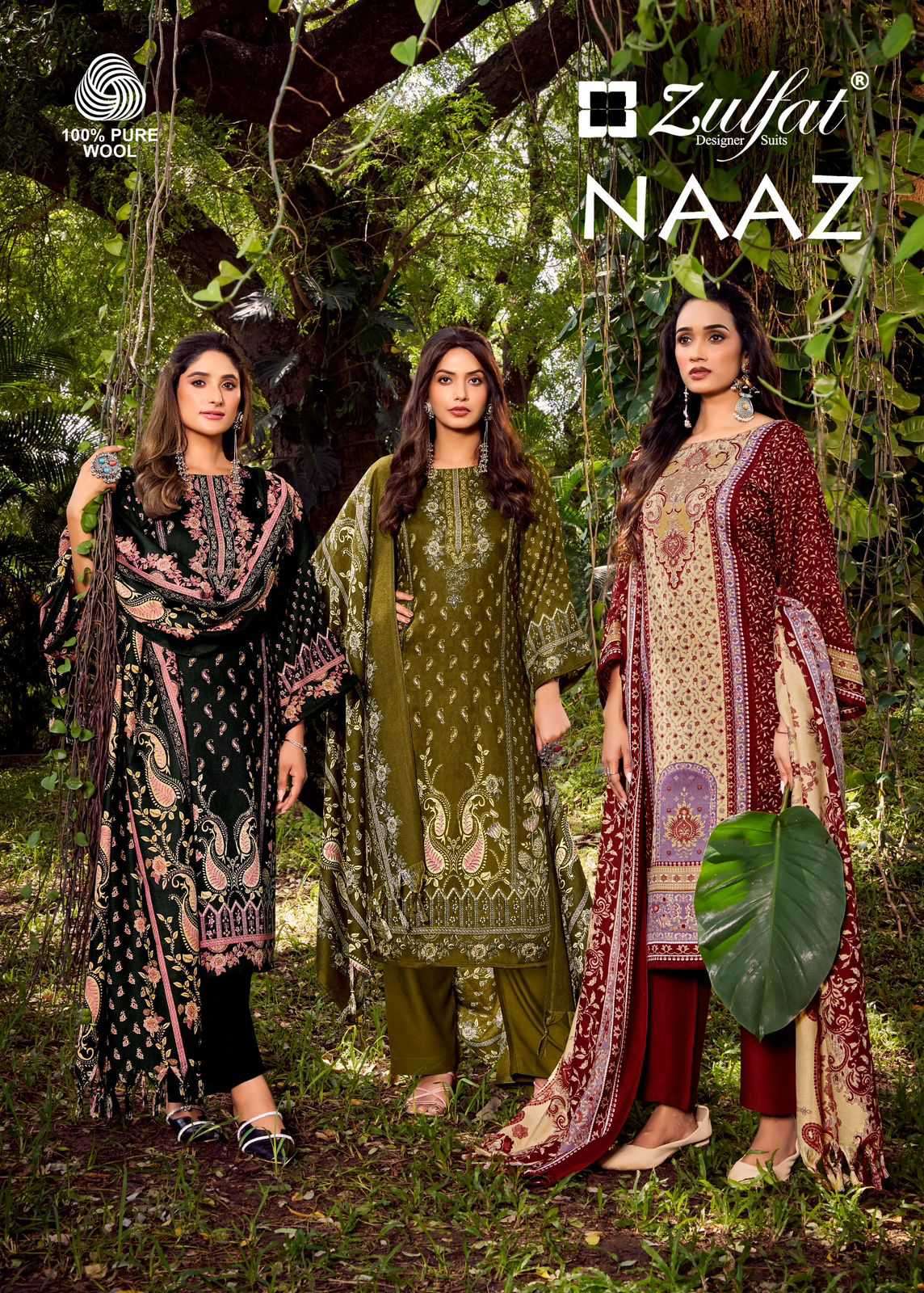 naaz by zulfat designer suit fancy work pashmina salwar kameez wholesale price surat