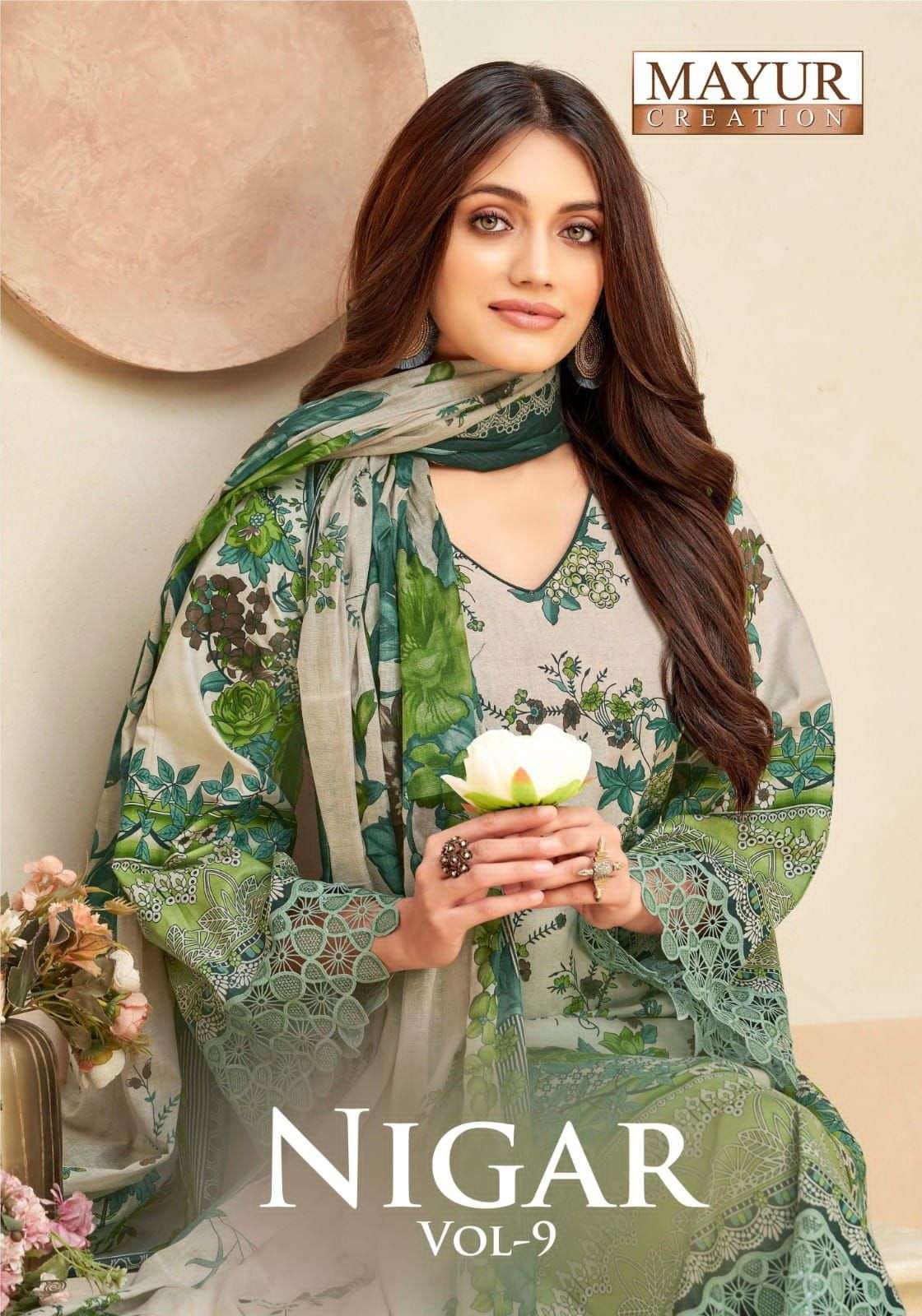  nigar vol-9  by mayur creation 9001-9008 series cotton designer salwar kameez wholesale price surat