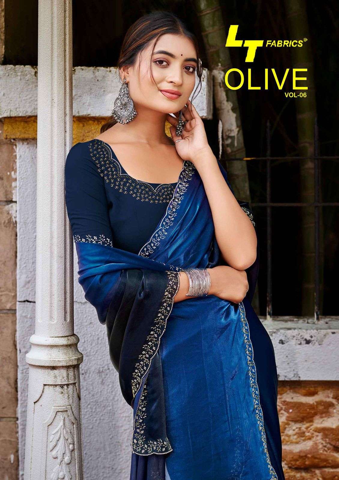 olive vol-6 by lt fashion exclusvie designer malai silk saree wholesale price surat