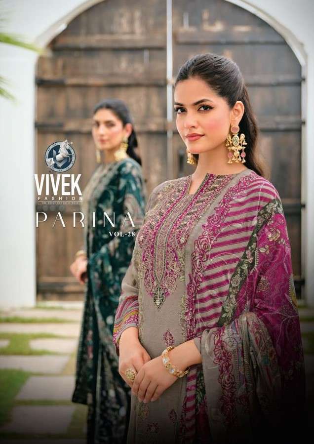 parina vol 28 by vivek fashion pure bemberg crape digtial printed unstich salwar kameez wholesale price 
