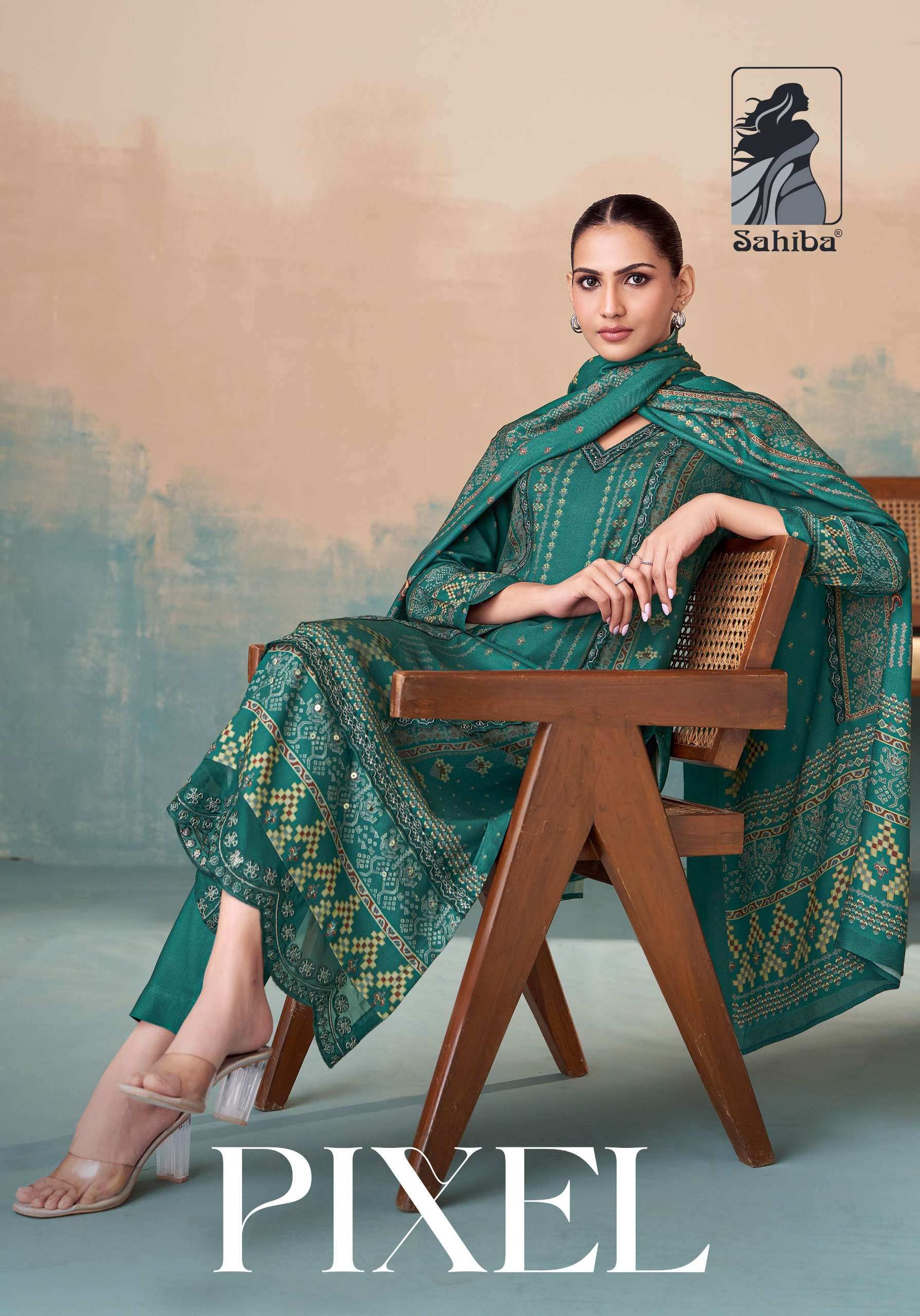 pixel by sahiba pure pashmina twill winter wear salwar kameez bets price supplier in surat