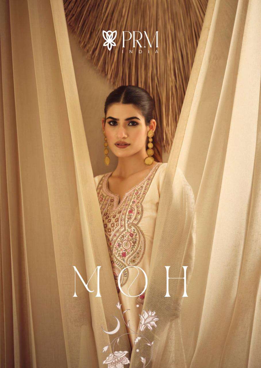 prm trendz moh pure russian silk party wear look readymade salwar kameez wholesale price surat