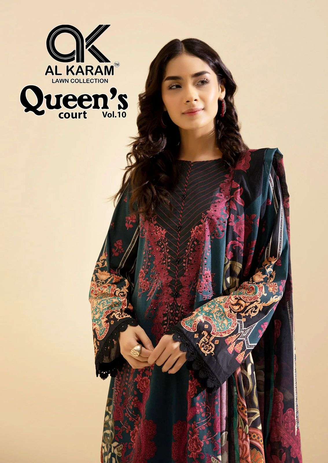 queens court vol-10 by al karam letest designer cambric pakistani salwar kameez wholesale price surat