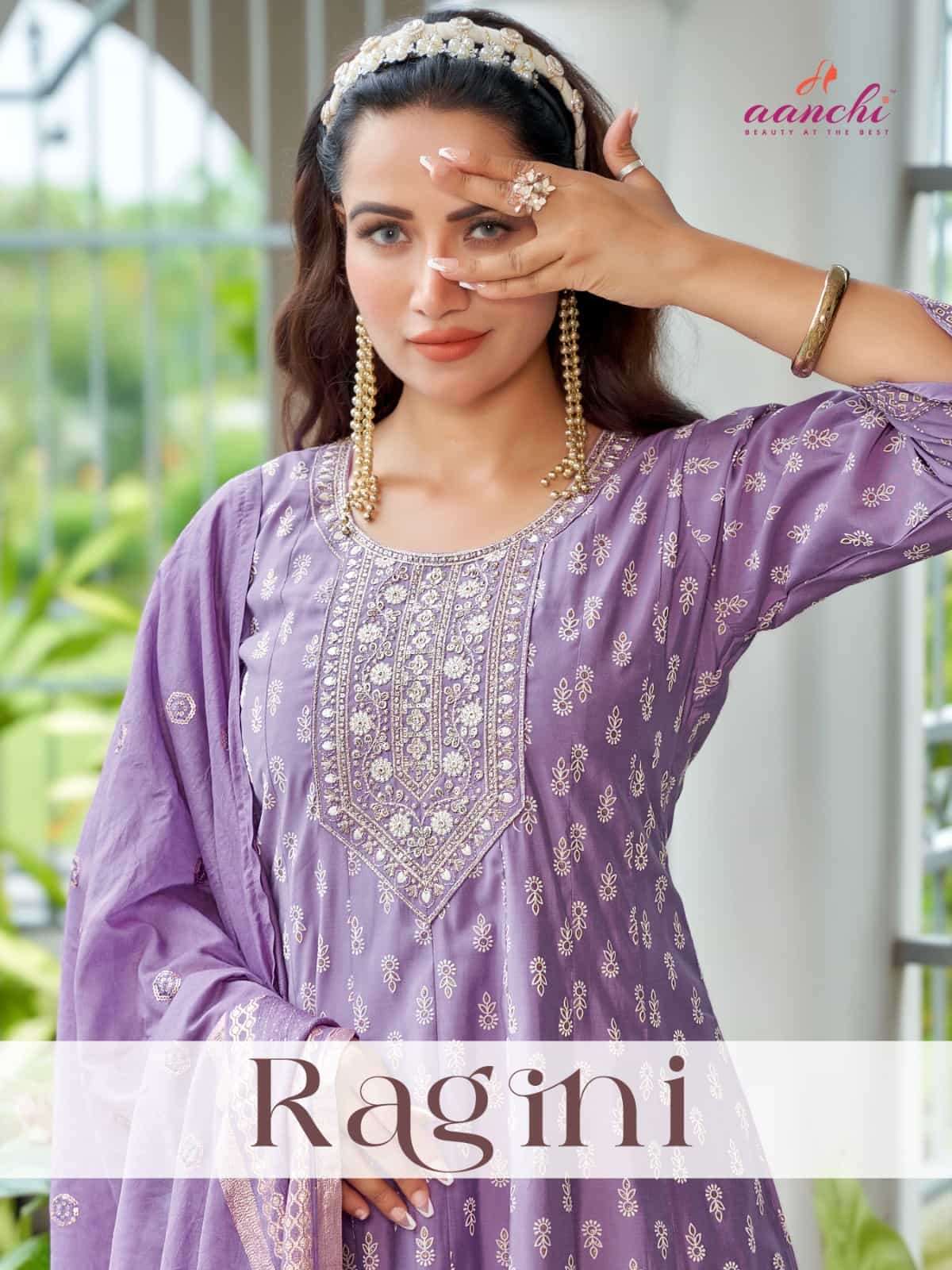 ragini by aanchi latest designer roman silk readymade salwar kameez wholesale price surat