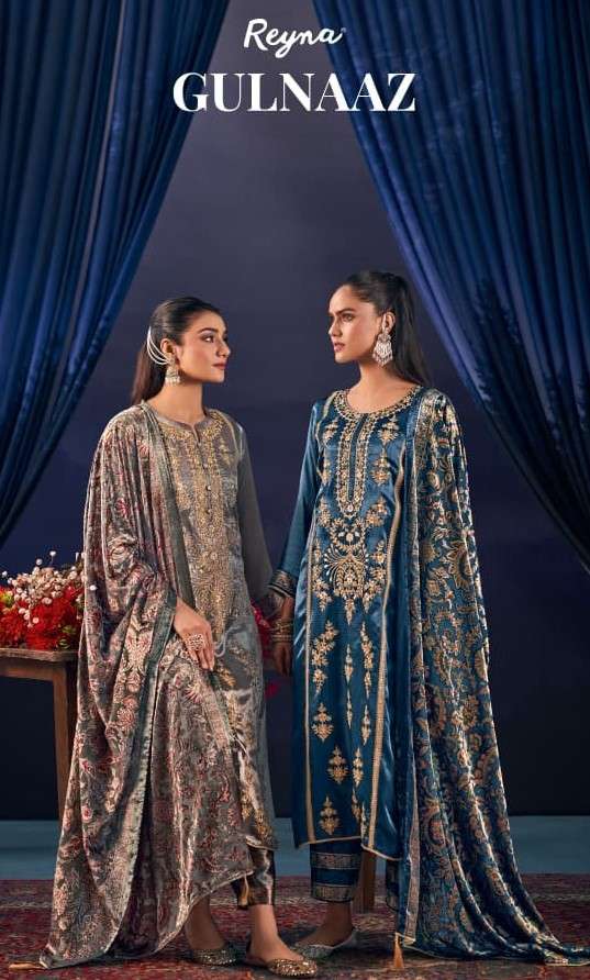 reyna gulnaaz 10428-10431 series designer pure mulberry silk soild velevt salwar kameez online shopping surat