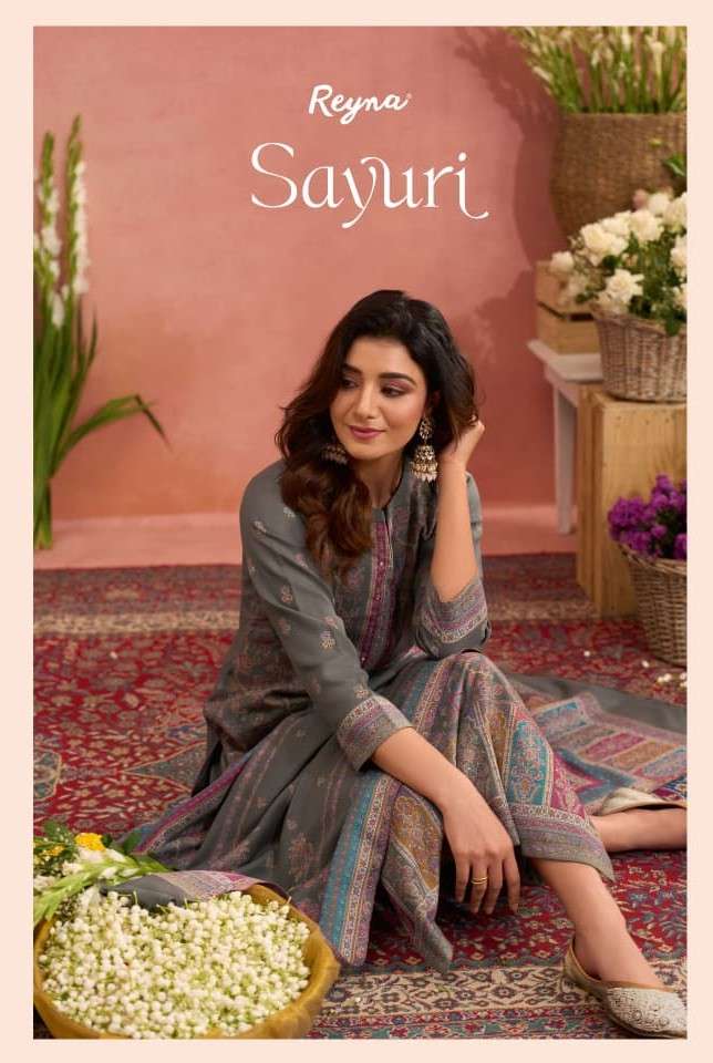 reyna sayuri 10418-10423 series pashmina designer salwar kameez wholesal price surat