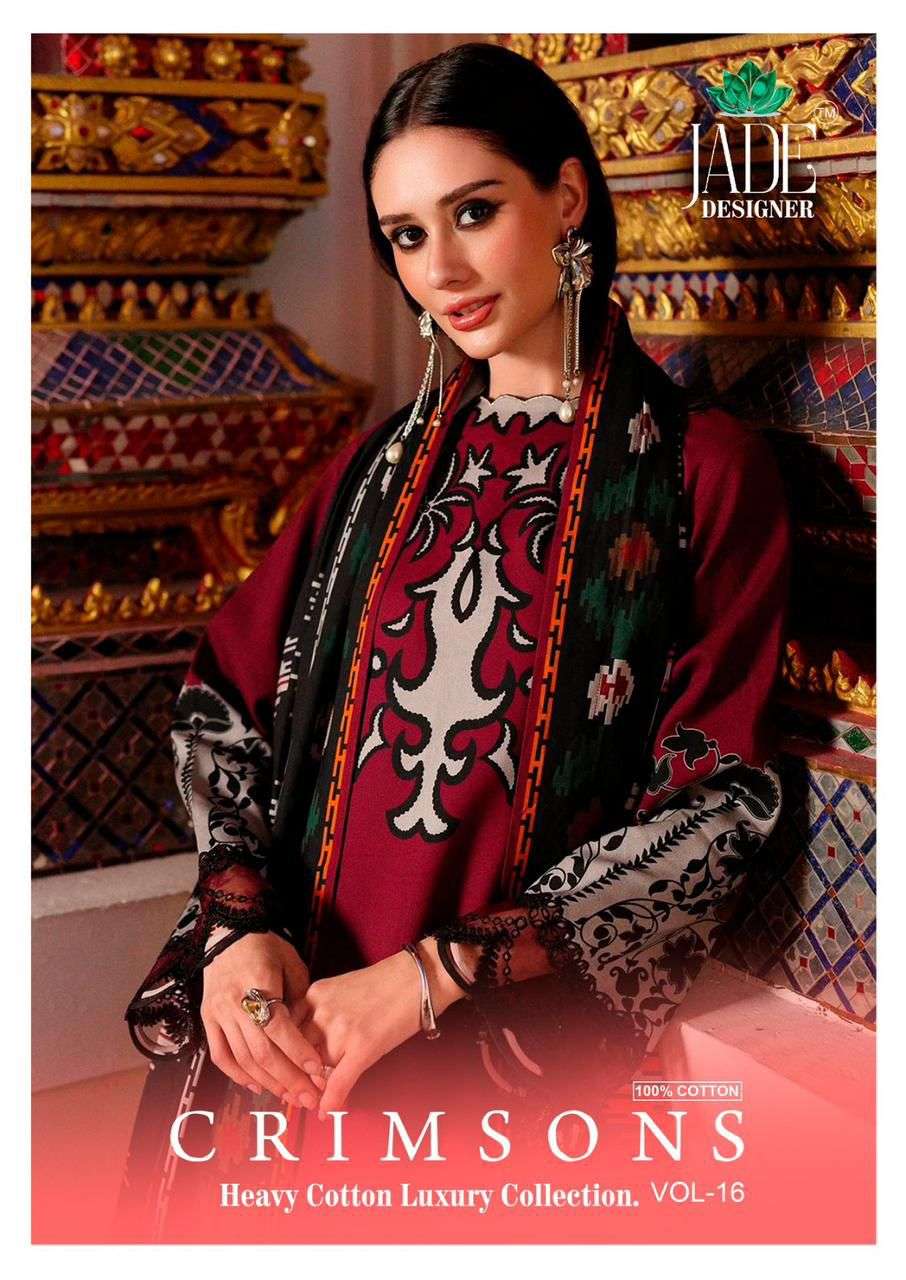 saanvi trends by jade crimsons vol 16 heavy cotton unstich salwar kameez wholesale price supplier in surat