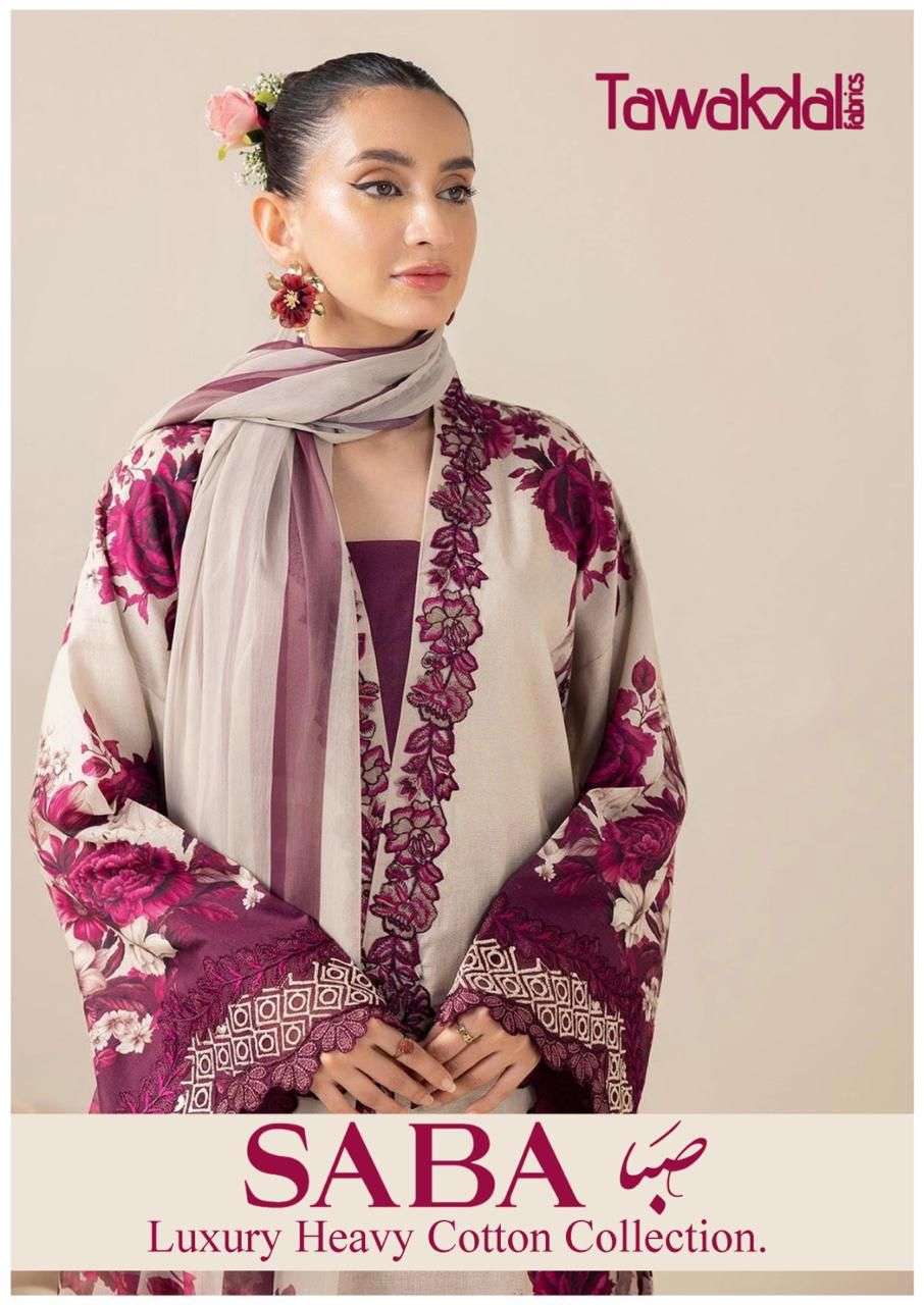 saba by tawakkal pure cotton designer look readymade pakistani wholesale salwar kameez surat