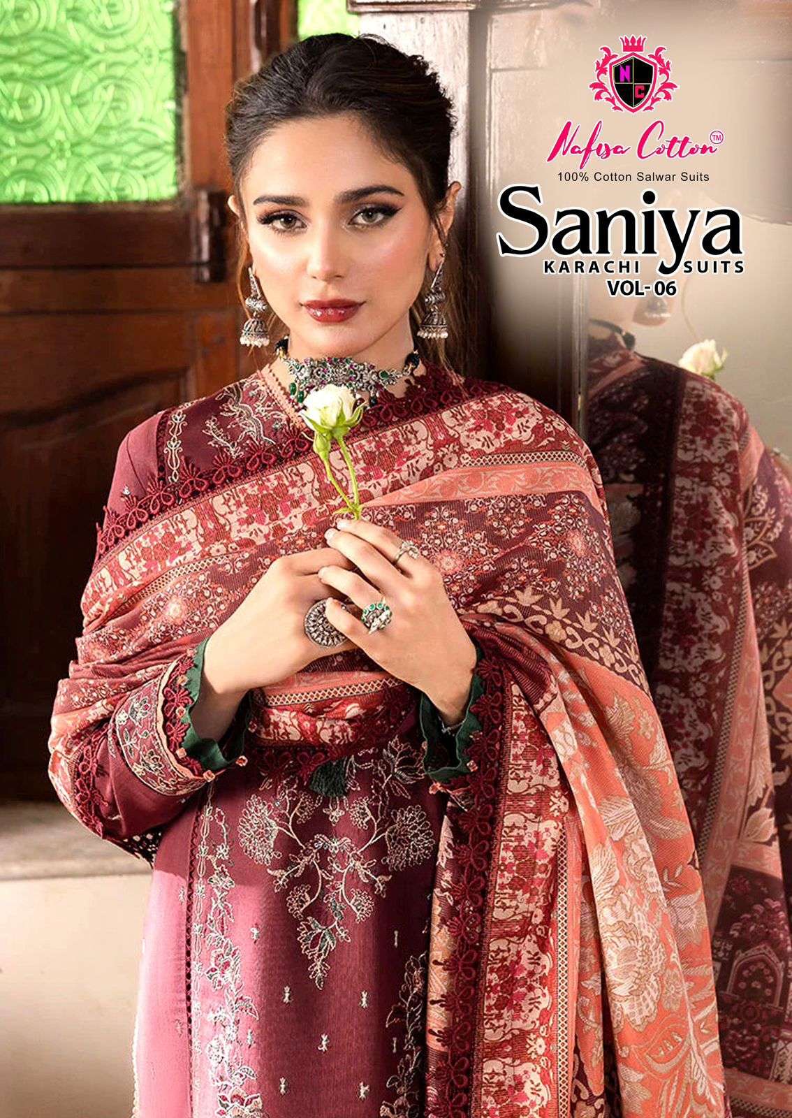 saniya vol 6 by nafisa cotton pure soft cotton wholesale salwar kameez supplier surat