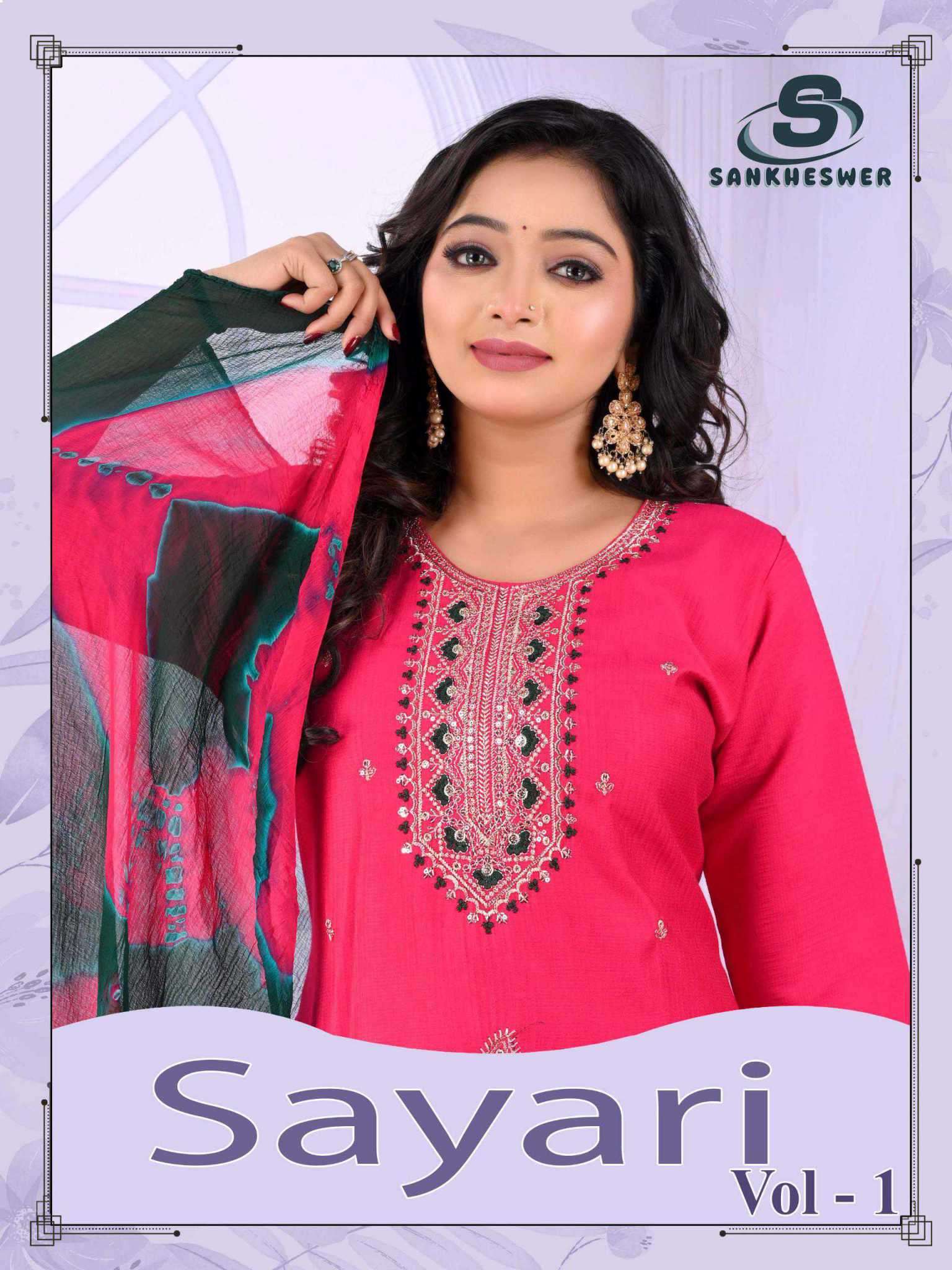 sayri vol-1 by sankheshwar exclusvie designer viscose readymade salwar kameez wholesale price surat