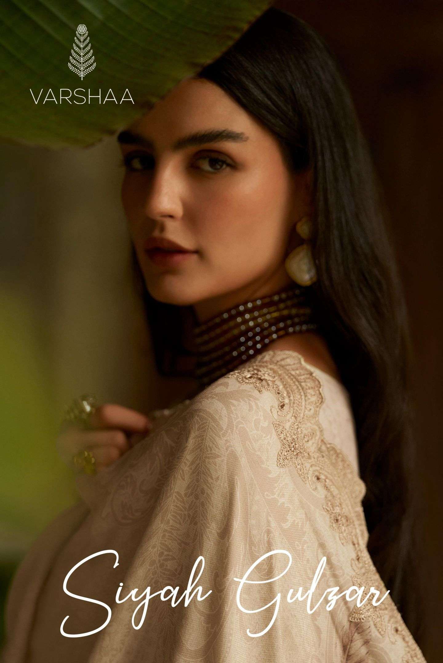 siyah gulzar by varsha fancy handwork pashmina designer salwar kameez wholesale price surat