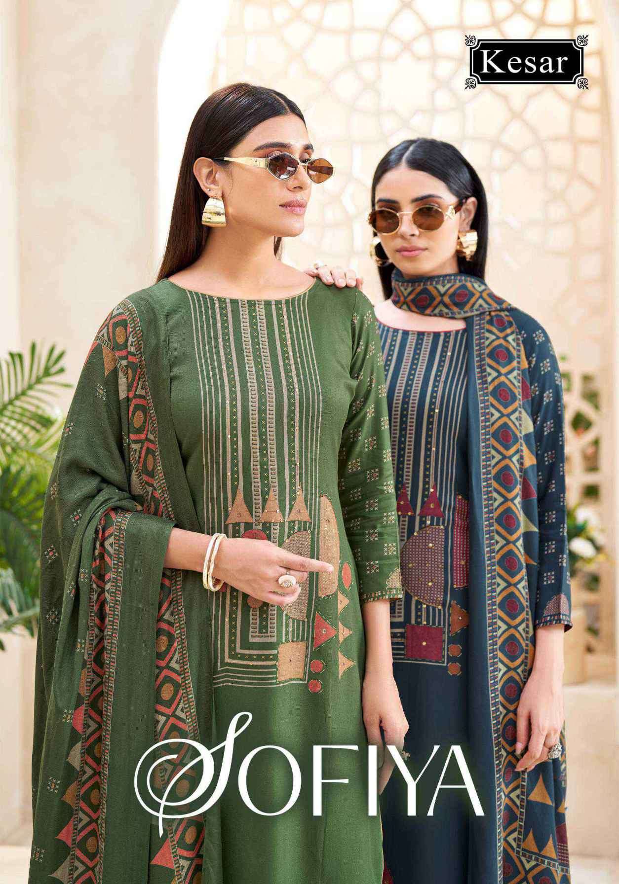 sofiya by kesar fancy handwork deisgner pashmina salwar kameez wholesale price surat