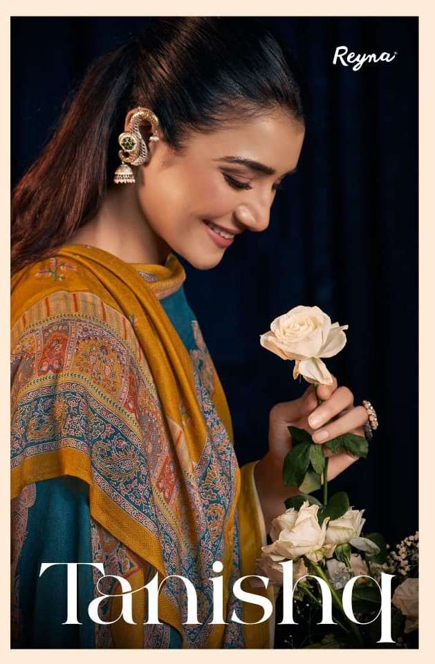 tanishq by reyna fancy embroidered pashmina salwar kameez wholesale price surat