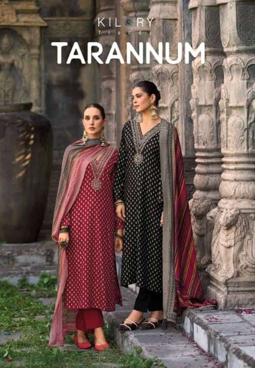 tarannum by kilory trends 2101-2106 series fancy designer viscose pashmina salwar kameez wholesale price surat