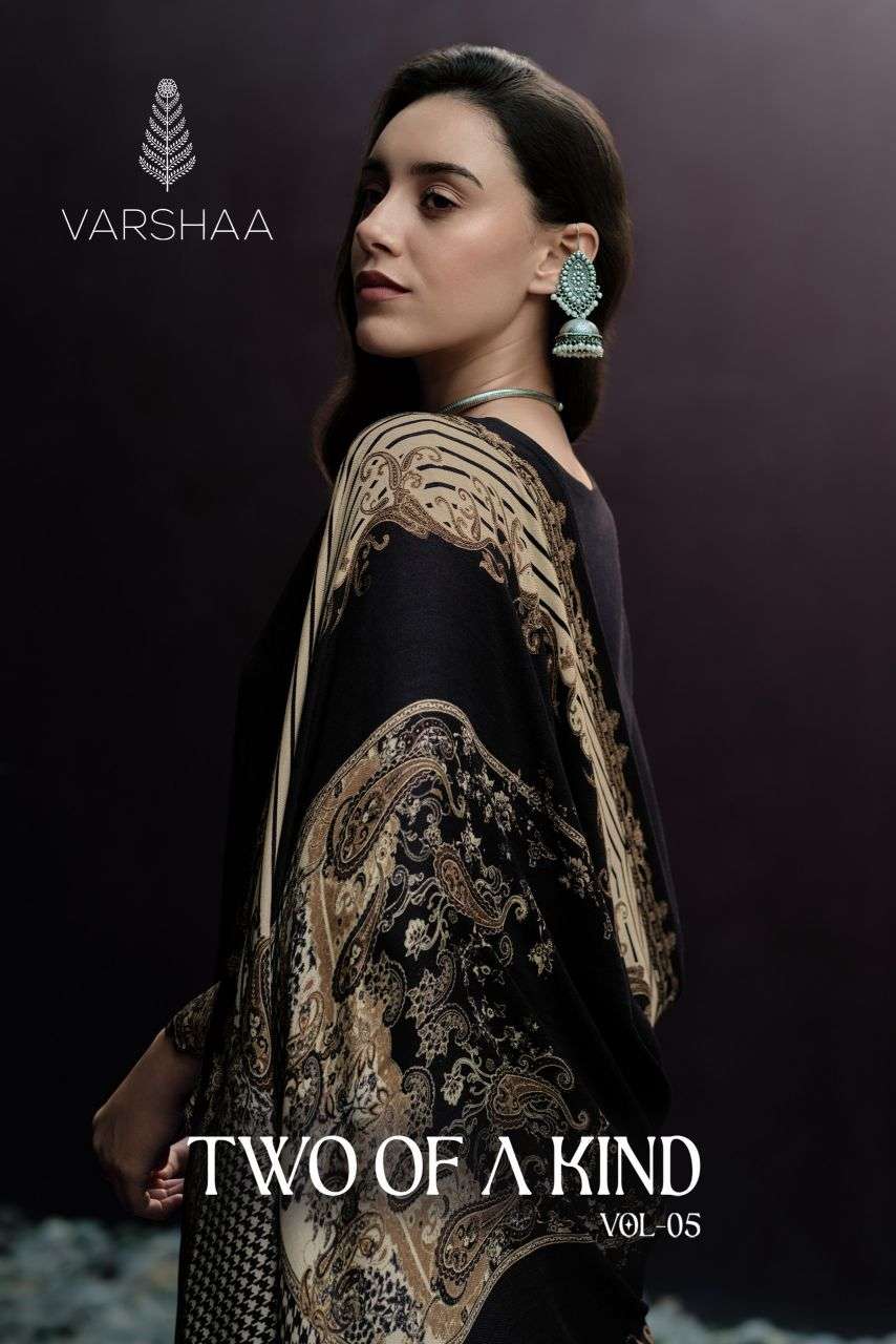 two of a kind vol-5 by varsha fashion viscose pashmina embroidered salwar kameez wholesale price surat