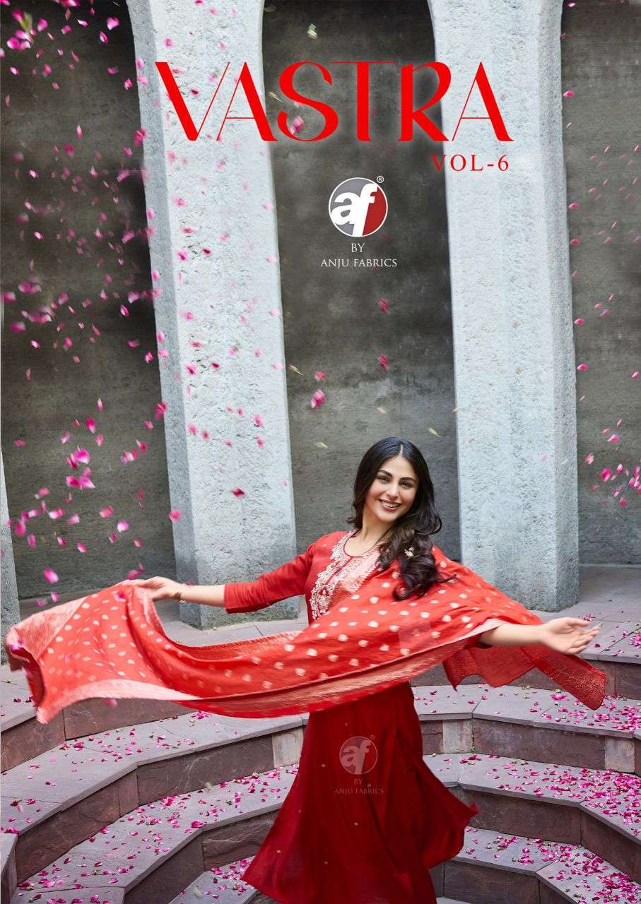 vastra vol-6 by anju fabric 5001-5006 series exclusvie designer modal silk kurti wholesale price surat