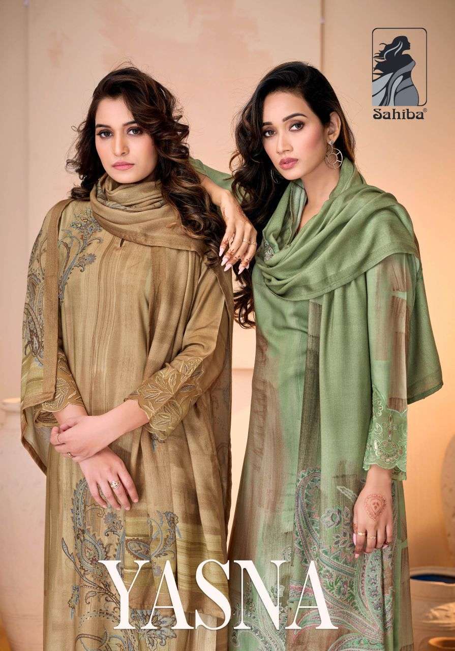 yasna by sahiba exclusvie designer pashmina salwar kameez wholesale price surat