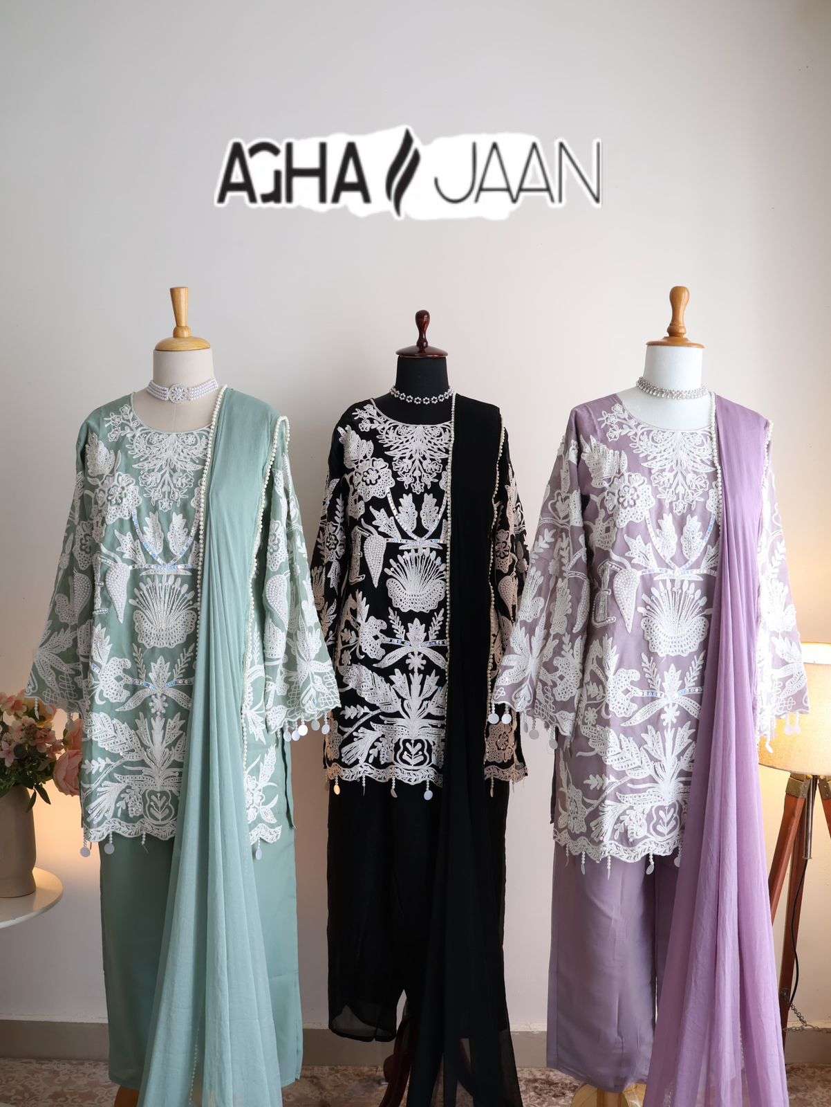 1025 by agha jaan embroidered fancy readymade salwar kameez wholeslae price surat