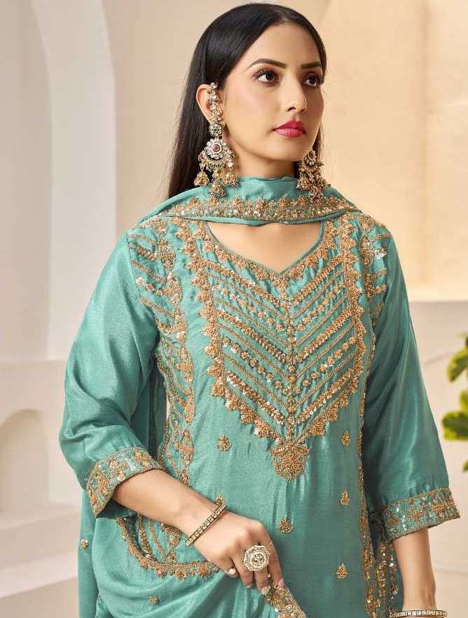 1098 by serine heavy embroidered chinon readymade salwar kameez wholesale price surat
