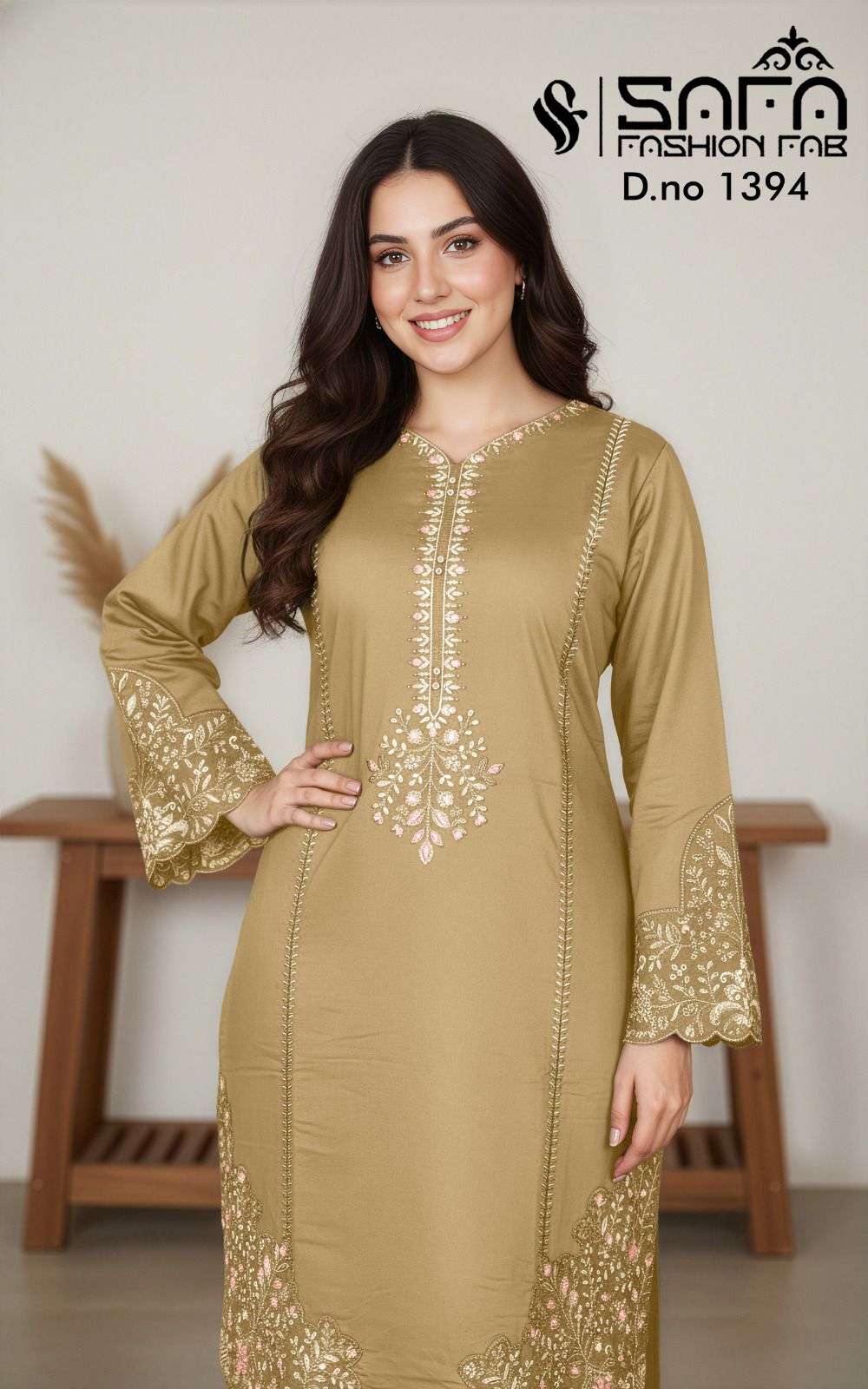 1394 by safa fashion fab cotton blen embroidered salwar kameez wholesale price surat