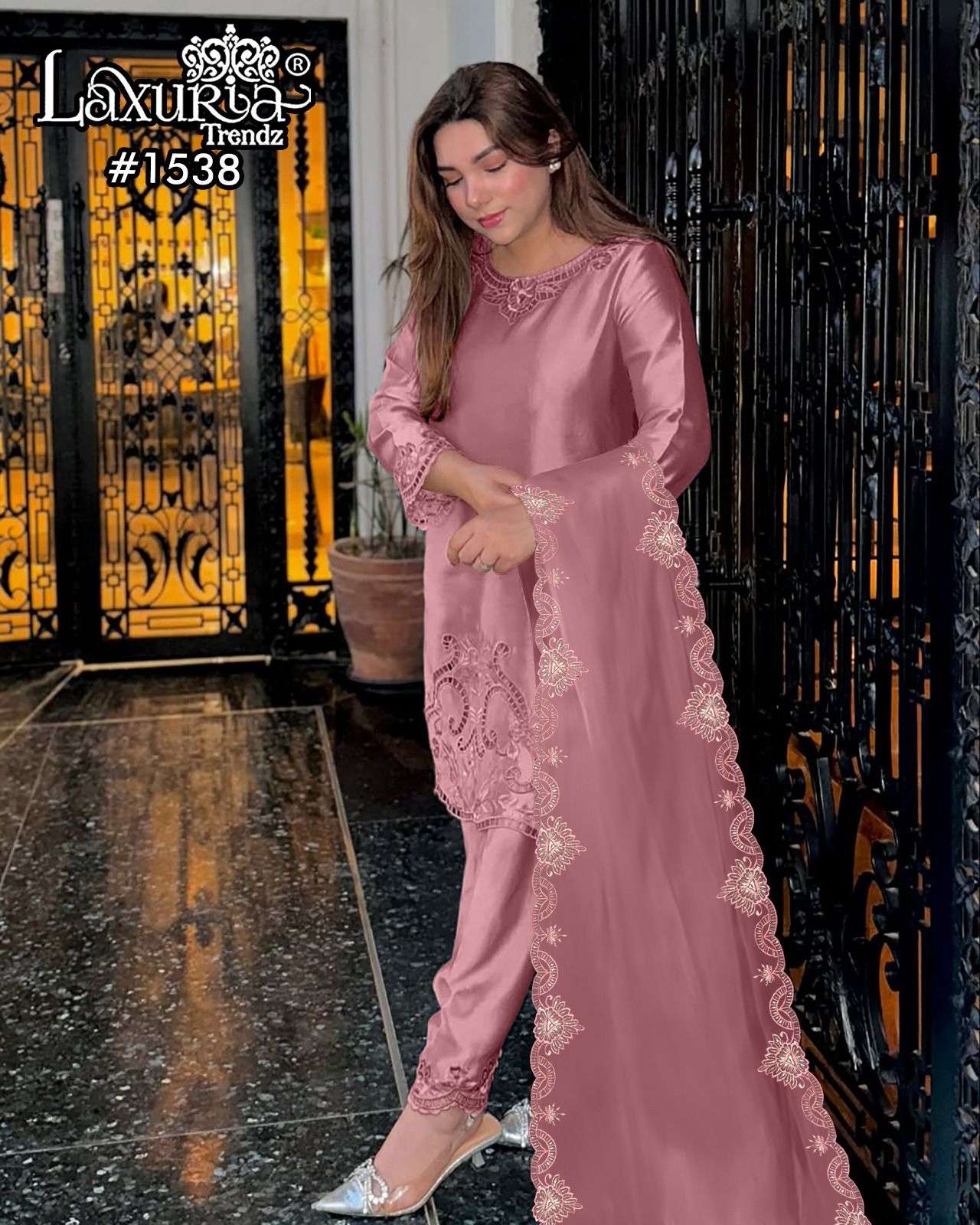 1538 by laxuria exclusvie designer satin readymade salwar kameez wholesale price surat