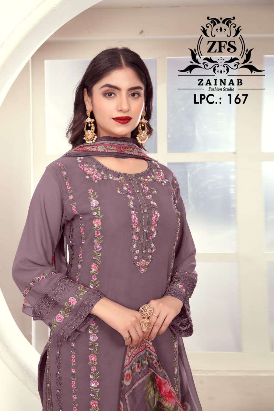 167 by zainab exclusive embroidered georgette readymade salwar kameez wholesale price surat