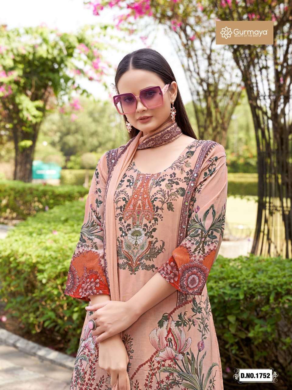 1752 by aanchi exclusive designer natural crepe readymade kurti wholesale price surat