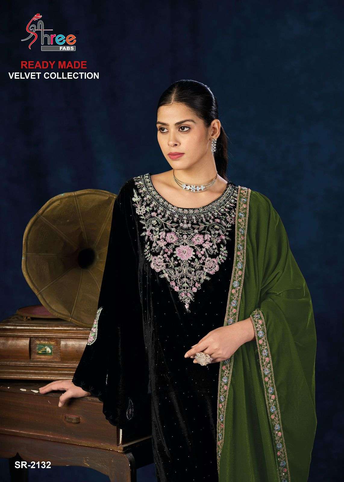 2132 by shree fabs exclusive designer velvet salwar kameez wholeslae price surat