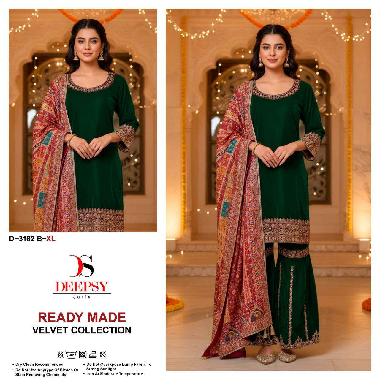 3182 by deepsy suit velvet embroidered readymade salwar kameez wholesale price surat