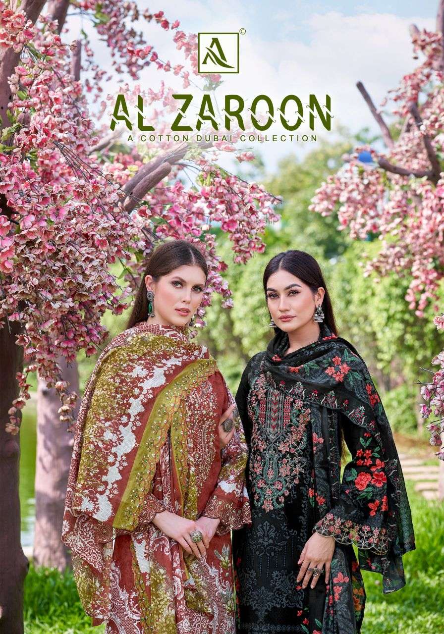 al zaroon by alok suit cambric cotton with fancy embroidered salwar kameez wholesale price surat