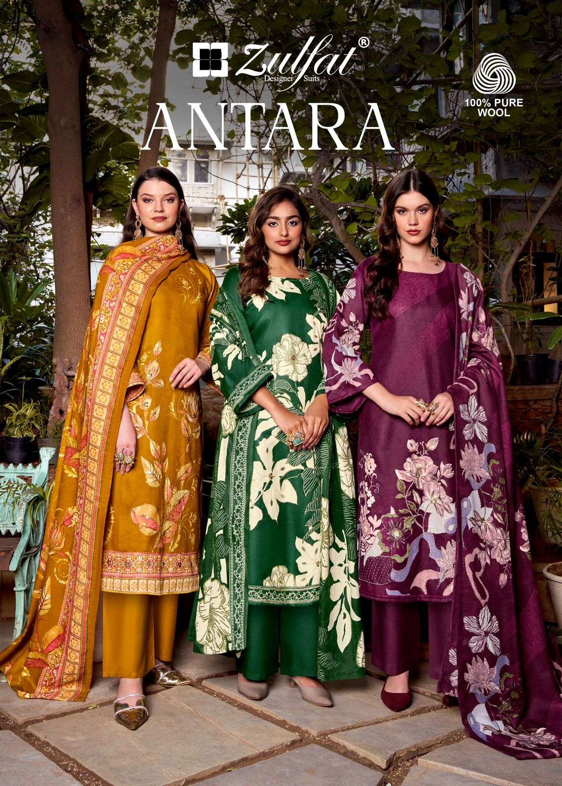 antara by zulfat designer suit fancy handwork pashmina salwar kameez wholesale price surat