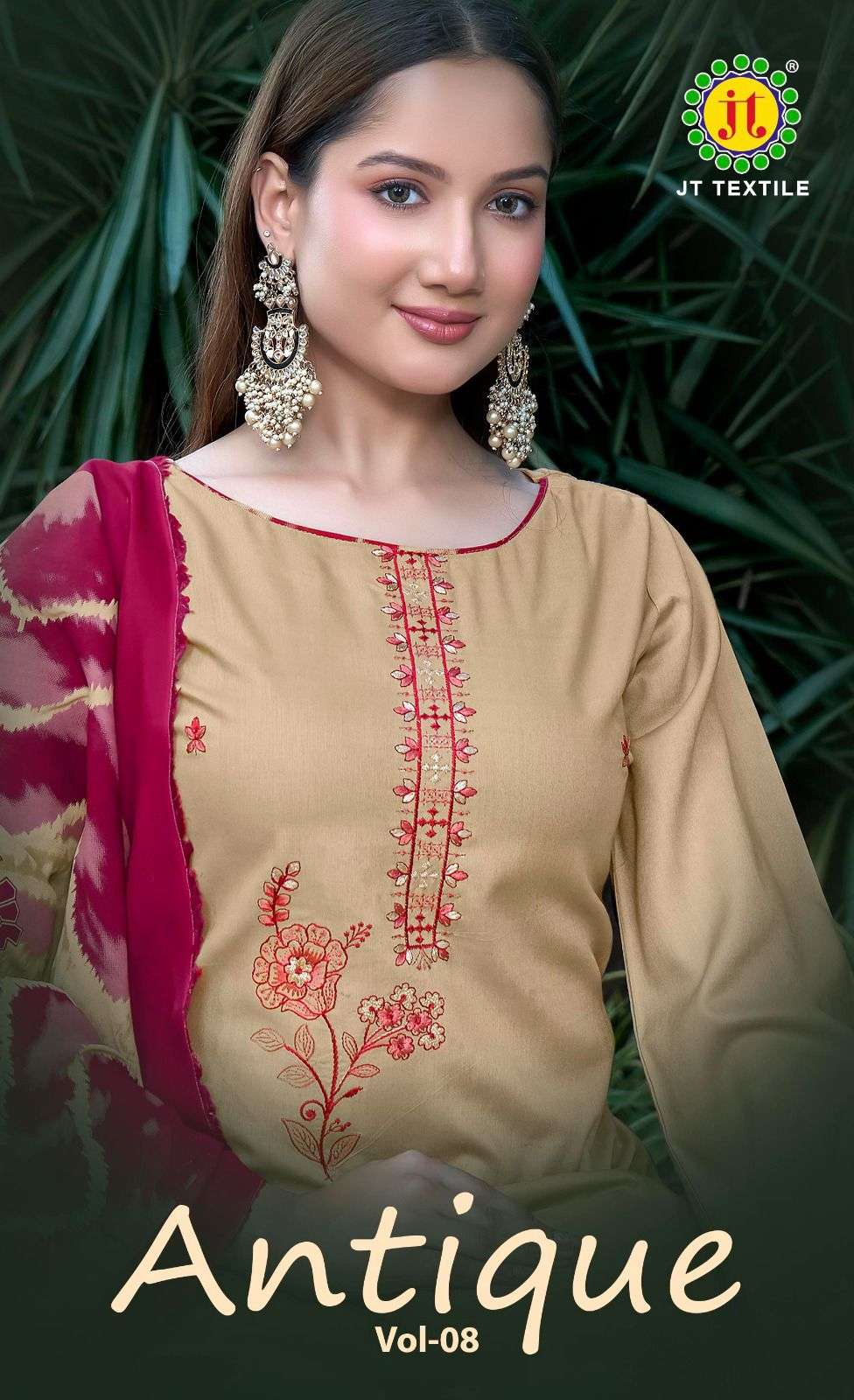 antique vol-8 by jamatmal embroidered rayon salwar kameez wholesale price surat