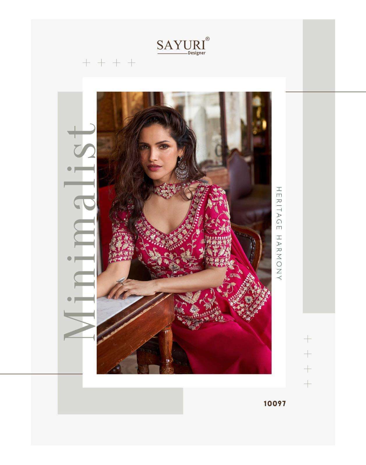 bela 10097 by sayuri designer organza silk embroidered readymade salwar kameez wholesale price surat