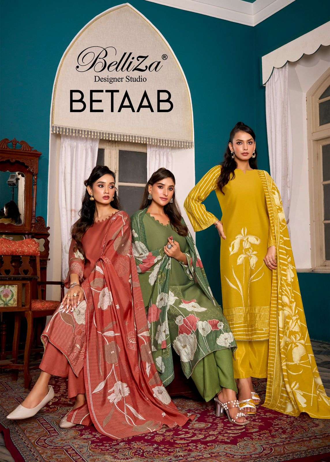 betaab by belliza designer heavy handwork deisgner visocse muslin salwar kameez wholesale price surat