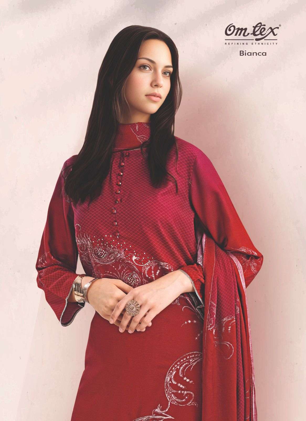 bianca by omtex 8751 colors pashmina fancy handwork designer salwar kameez wholesale price surat